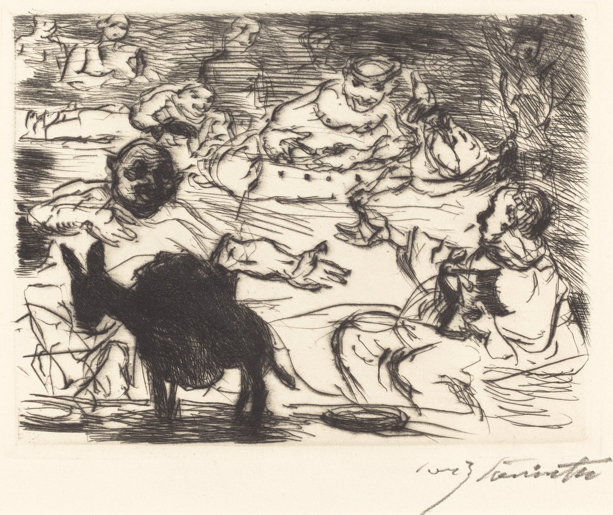 Le banquet de Trimalchio : pl. V - Lovis Corinth