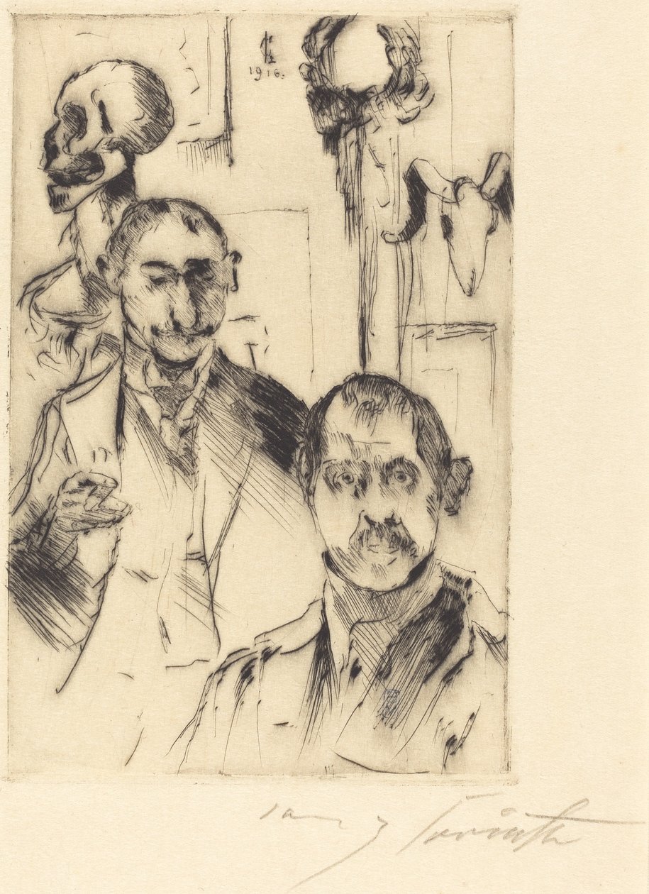Doppelbildnis mit Skelett - Lovis Corinth