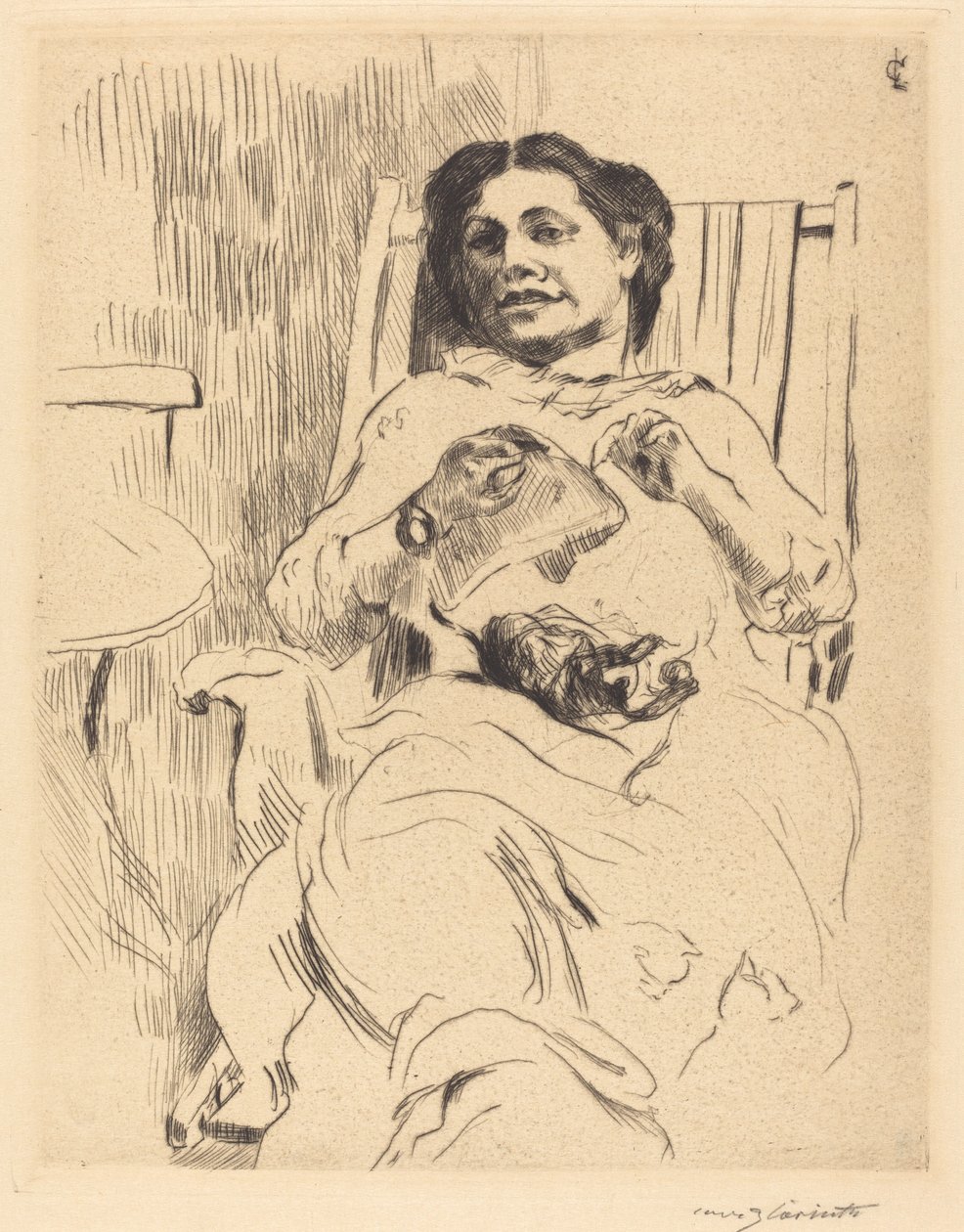 Femme avec ouvrage de couture, 1912 - Lovis Corinth