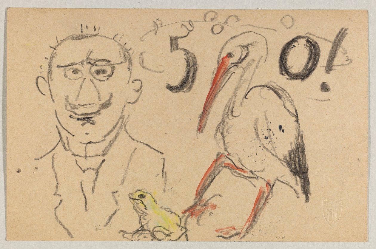 Lovis Corinth à Carl Strathmann : Carte postale, cachet de la poste 11 septembre 1916 - Lovis Corinth