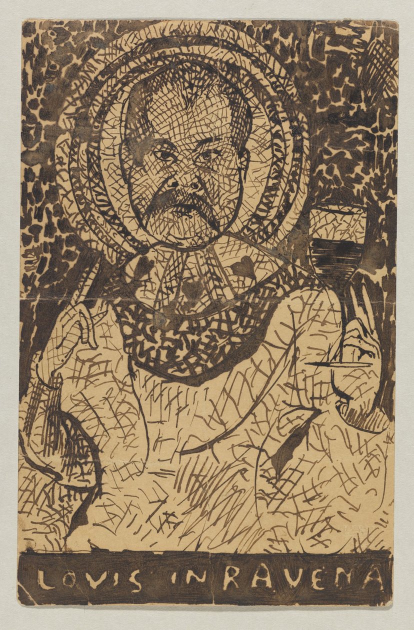 Lovis Corinth à Carl Strathmann: Carte postale, cachet postal du 17 mai 1897 (Ravenne) - Lovis Corinth