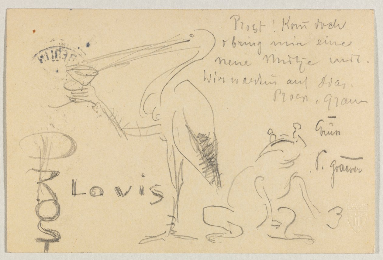 Lovis Corinth à Carl Strathmann: Carte postale, cachet postal du 20 septembre 1906 - Lovis Corinth
