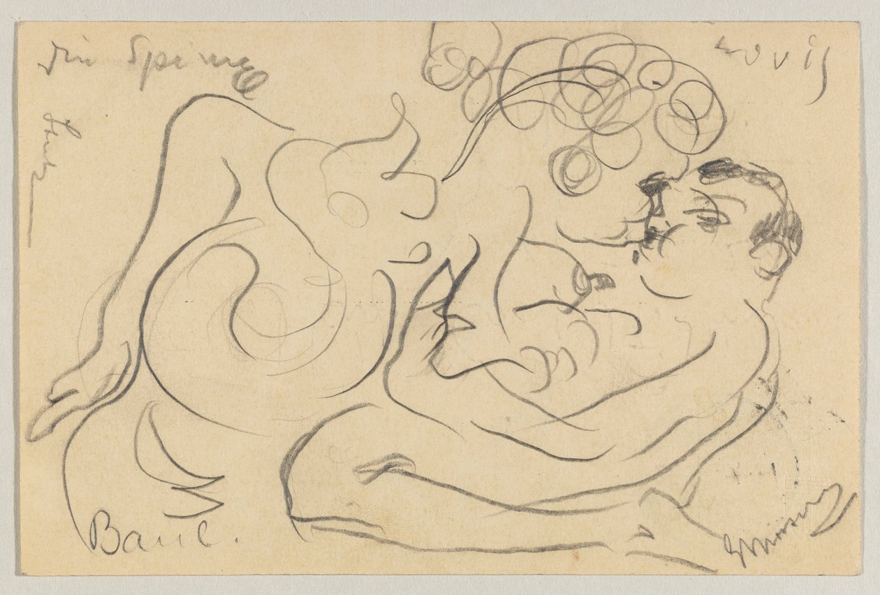 Lovis Corinth à Carl Strathmann : Carte postale, cachet postal du 25 mars 1908 - Lovis Corinth