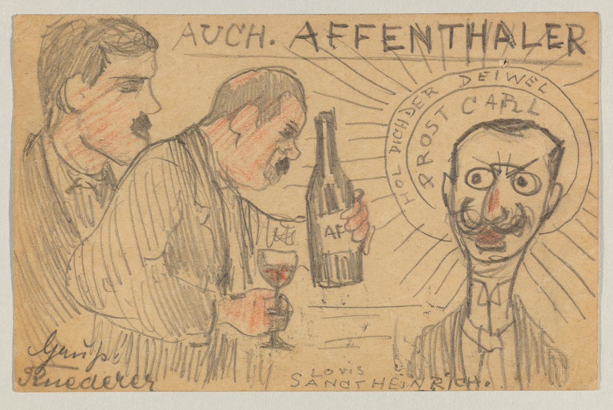 Lovis Corinth à Carl Strathmann: Carte postale, cachet du 28 septembre 1896 - Lovis Corinth