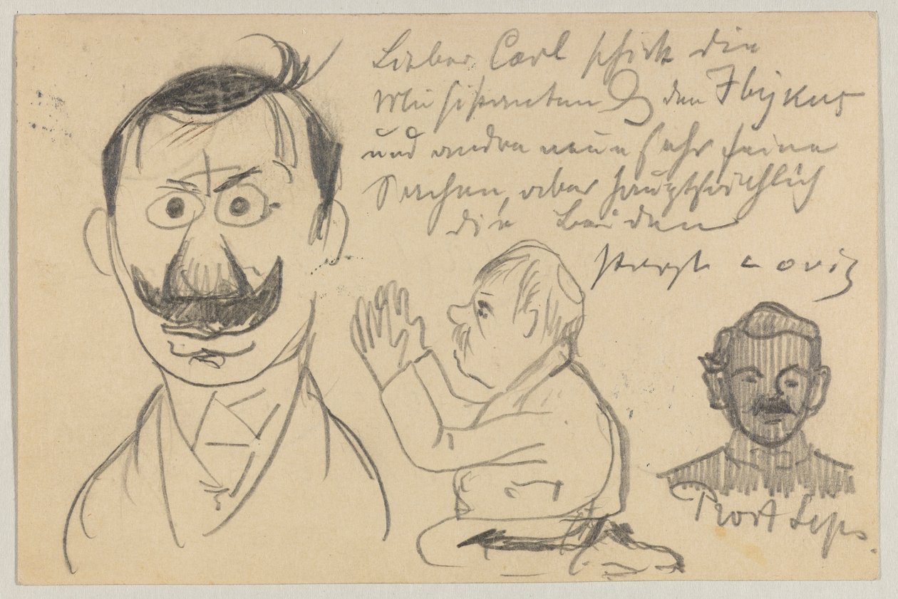 Lovis Corinth à Carl Strathmann : Carte postale, cachet postal du 30 janvier 1903 - Lovis Corinth