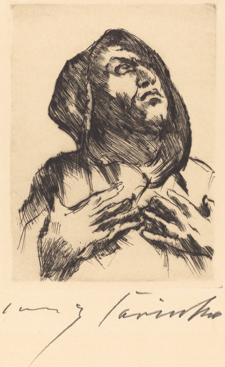 Moine regardant vers le haut, 1916 - Lovis Corinth