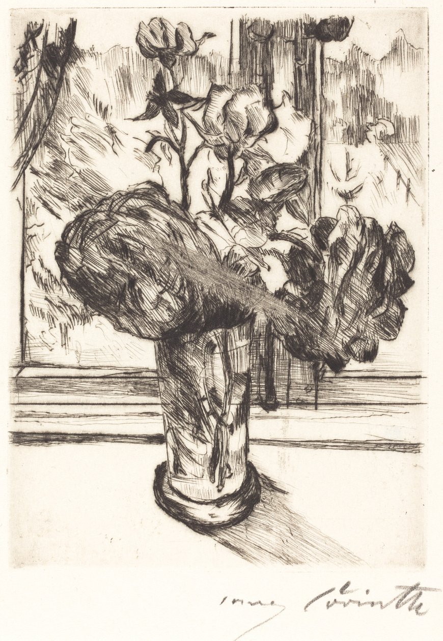 Roses dans un verre d
