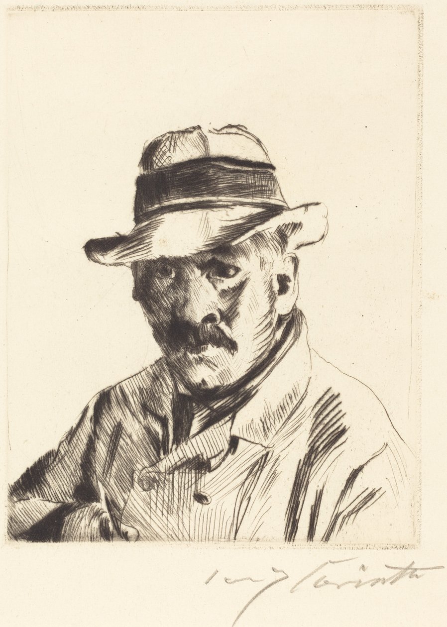 Autoportrait au chapeau de paille (Self-Portrait in a Straw Hat) - Lovis Corinth