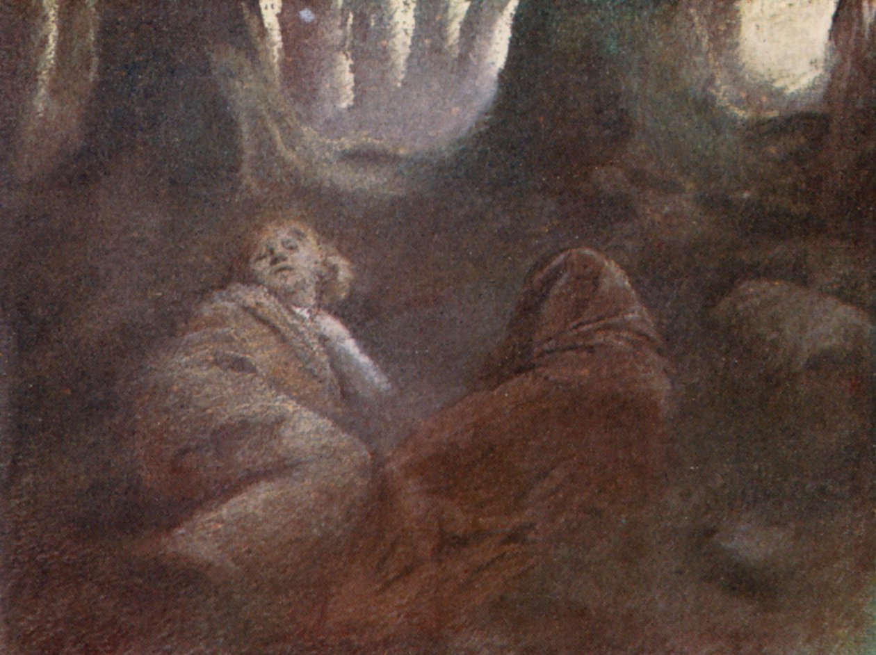 Illustration pour les histoires de Guy de Warwick (lithographie couleur) - Lowes Dalbiac Luard