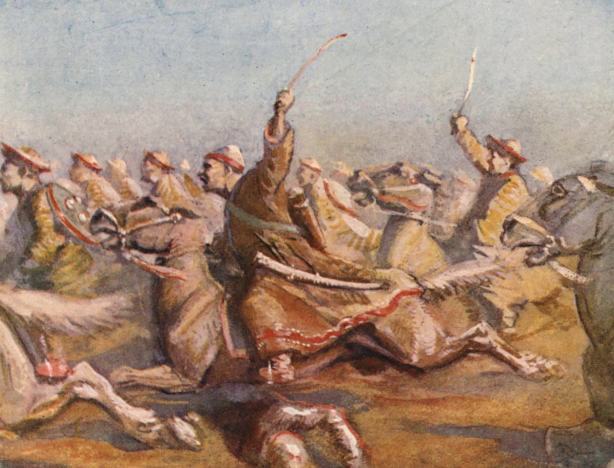 Illustration pour les récits des croisades (lithographie couleur) - Lowes Dalbiac Luard