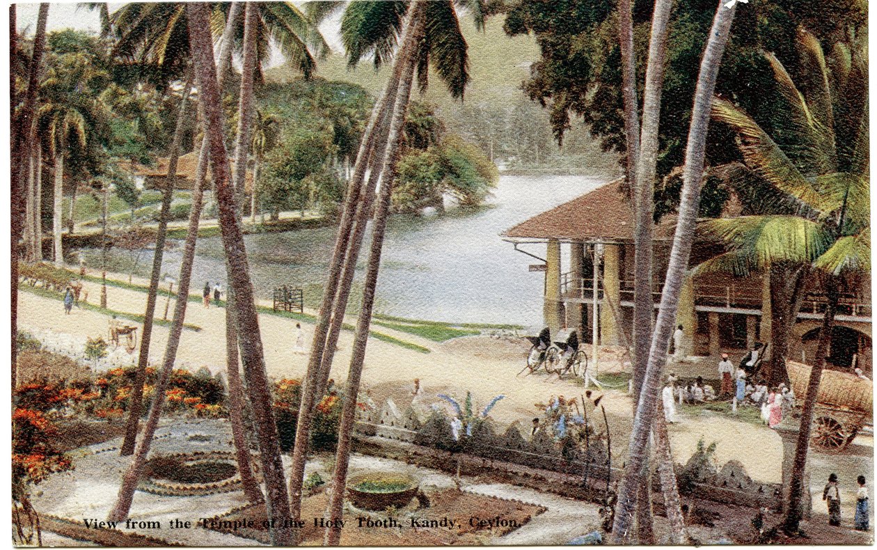 Vue depuis le Temple de la Dent Sacrée, Kandy, Ceylan, c.1900-20 - Ltd. Ceylon Plâté