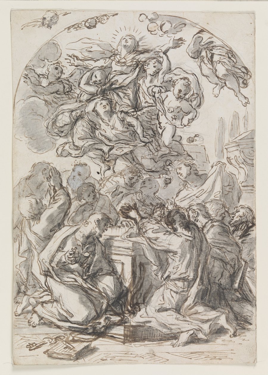 Assomption de la Vierge; verso- Tête d