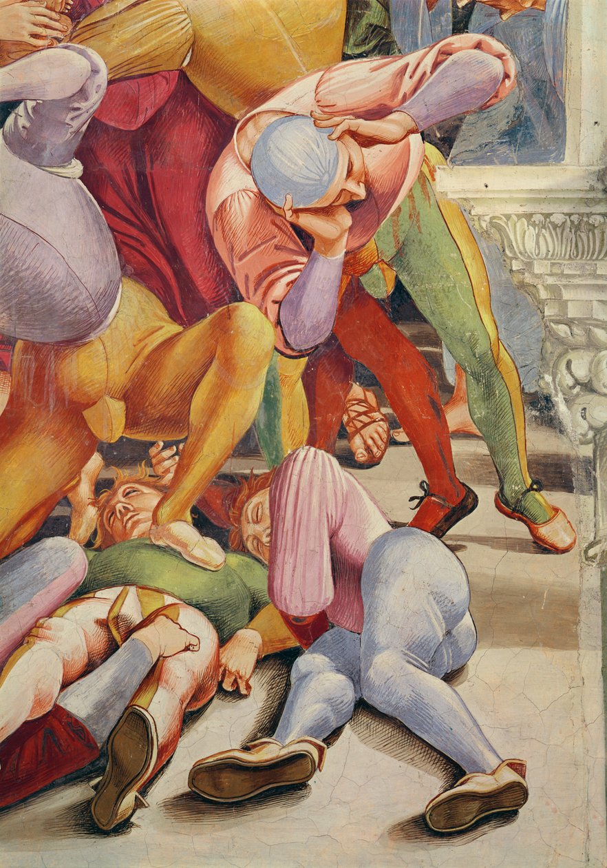 Détail des Prophètes et de la Fin du Monde, mur d