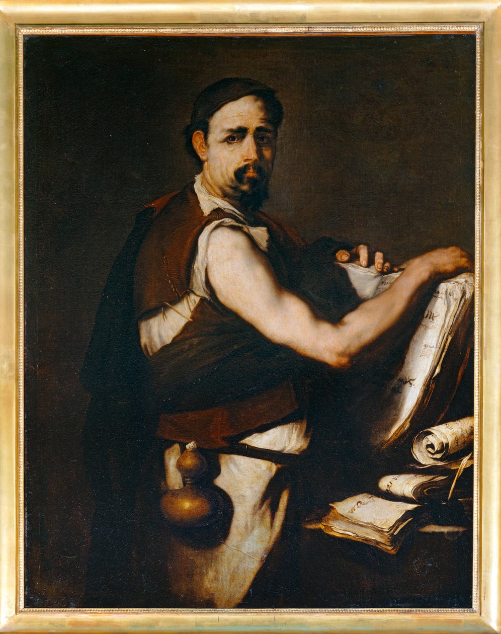 Philosophe avec une gourde à la ceinture … - Luca (circle of) Giordano