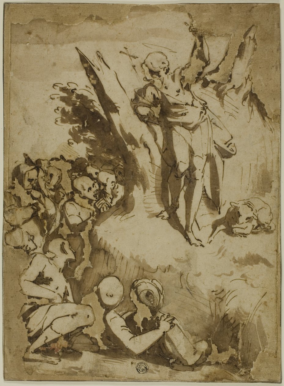 Saint Jean-Baptiste prêchant - Luca Cambiaso