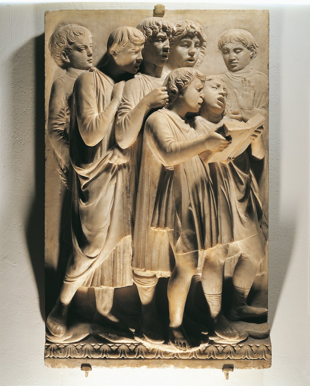Laudate Eum in choro (Psaume 150, Laudate Dominum), panneau avec des enfants chantant - Luca Della Robbia