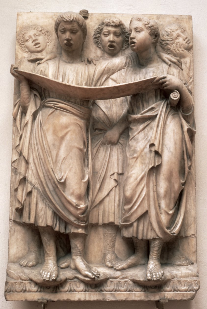 Anges chantants, relief de la Cantoria par Luca della Robbia, c.1435 - Luca Della Robbia
