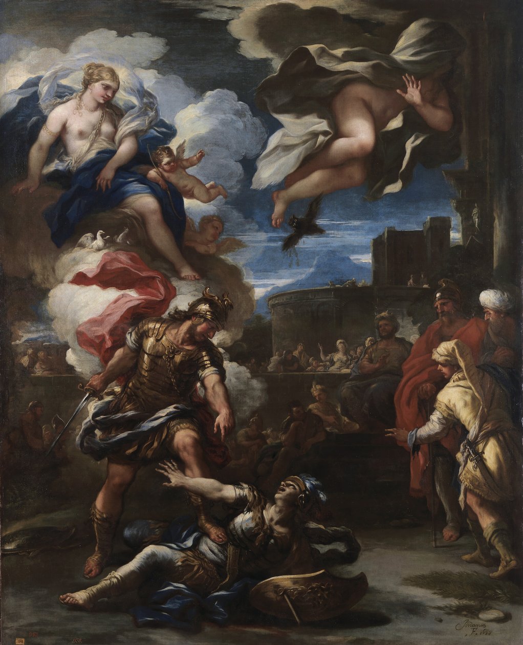 Énée vainc Turnus, 1688 - Luca Giordano