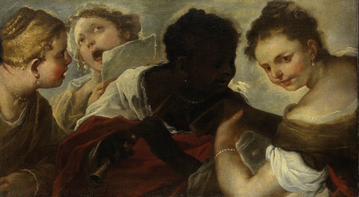 Quatre femmes faisant de la musique - Luca Giordano