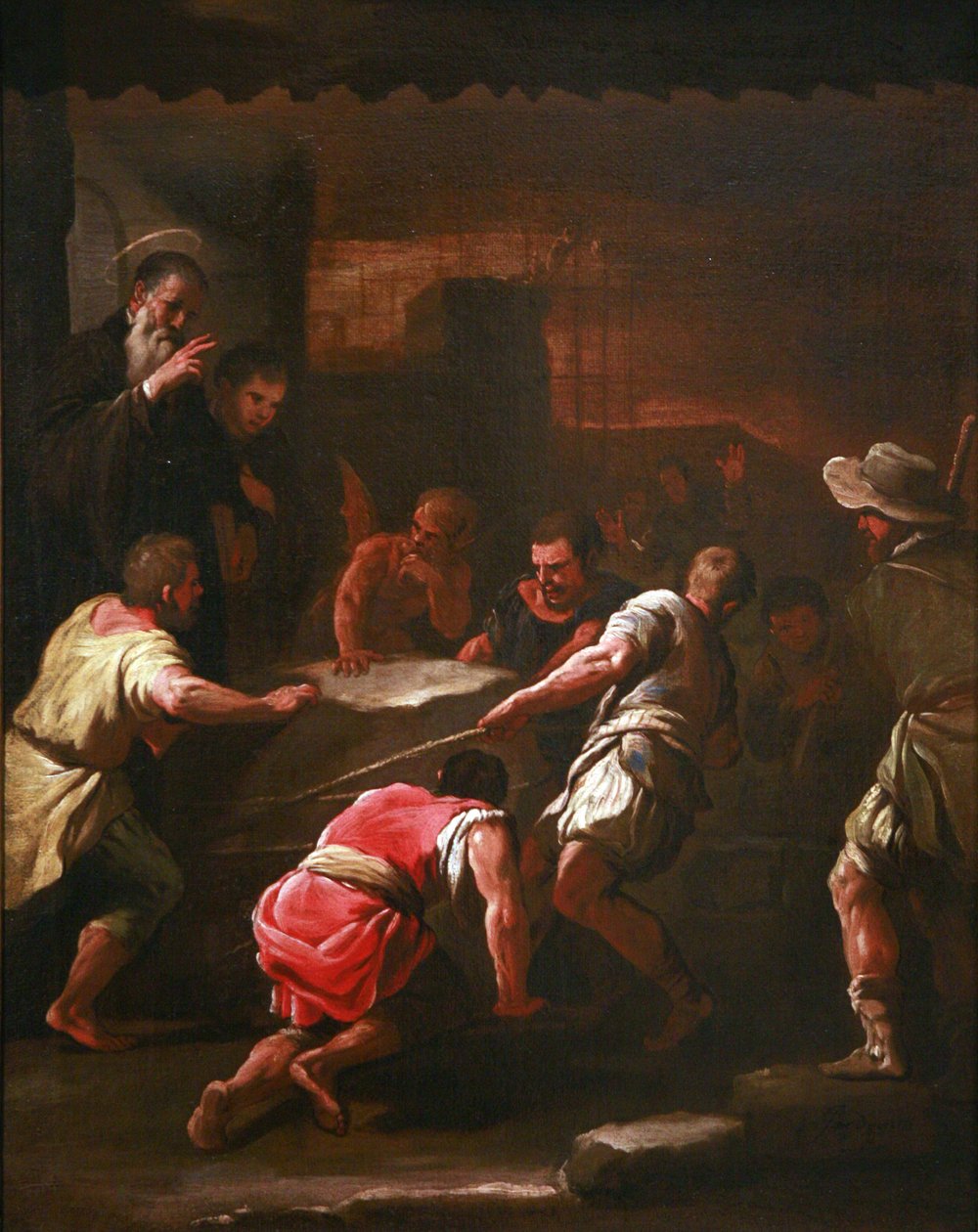 Français :  Un miracle de saint Benoît Un miracle de saint Benoît - Luca Giordano