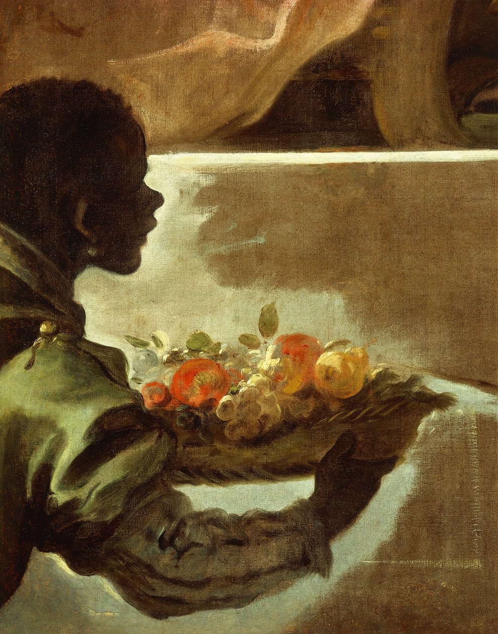 Serviteur présentant un panier de fruits (détail) - Luca Giordano