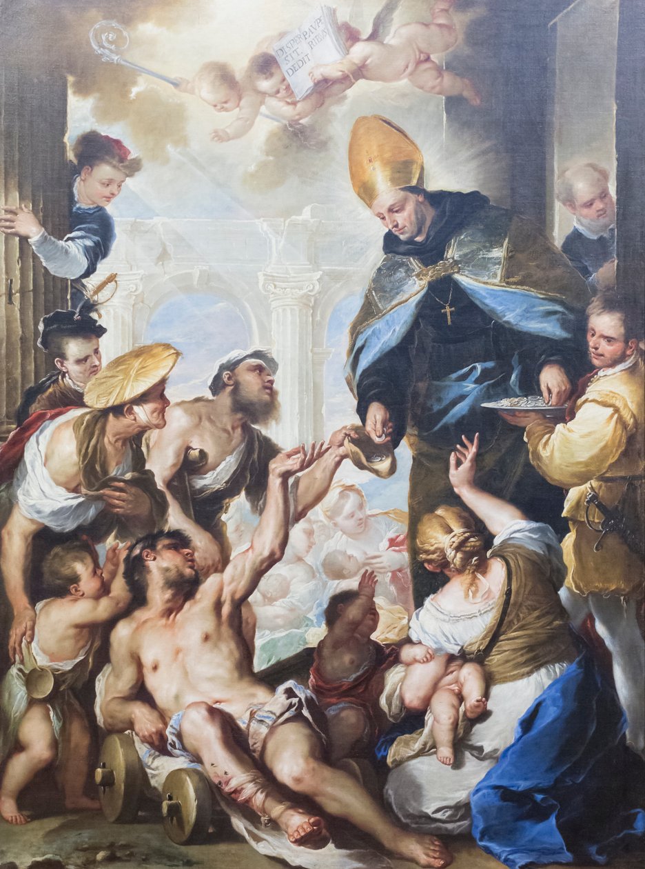 Les aumônes de Saint Thomas de Villanova - Luca Giordano