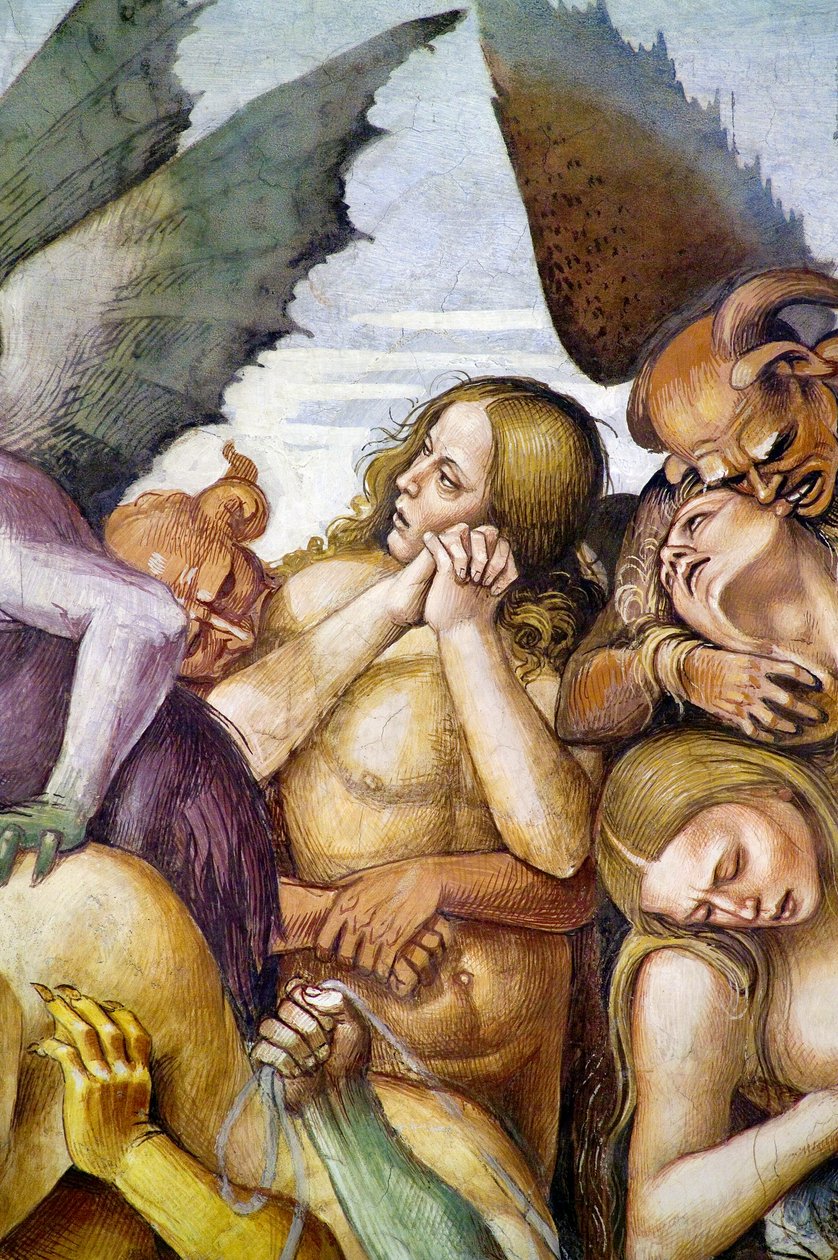 Damné en enfer, du cycle de fresques du Jugement Dernier - Luca Signorelli