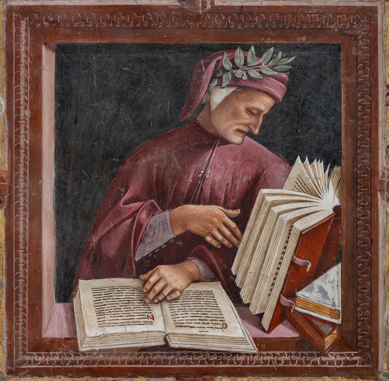 Dante lisant ses œuvres - Luca Signorelli