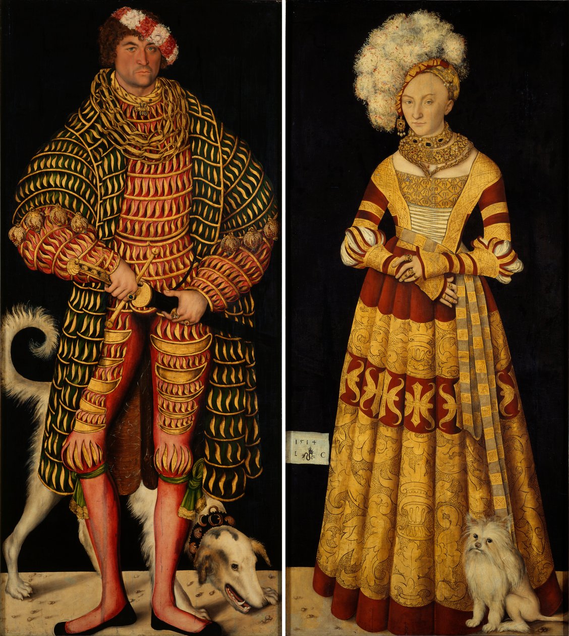 Double portrait du duc Henri le Pieux et de son épouse la duchesse Catherine de Mecklembourg - Lucas Cranach the Elder