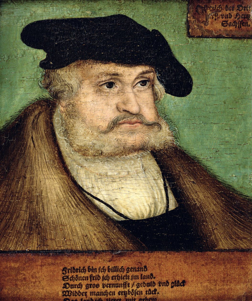 Portrait de Friedrich III (1463-1525) Électeur de Saxe, 1532 - Lucas Cranach the Elder