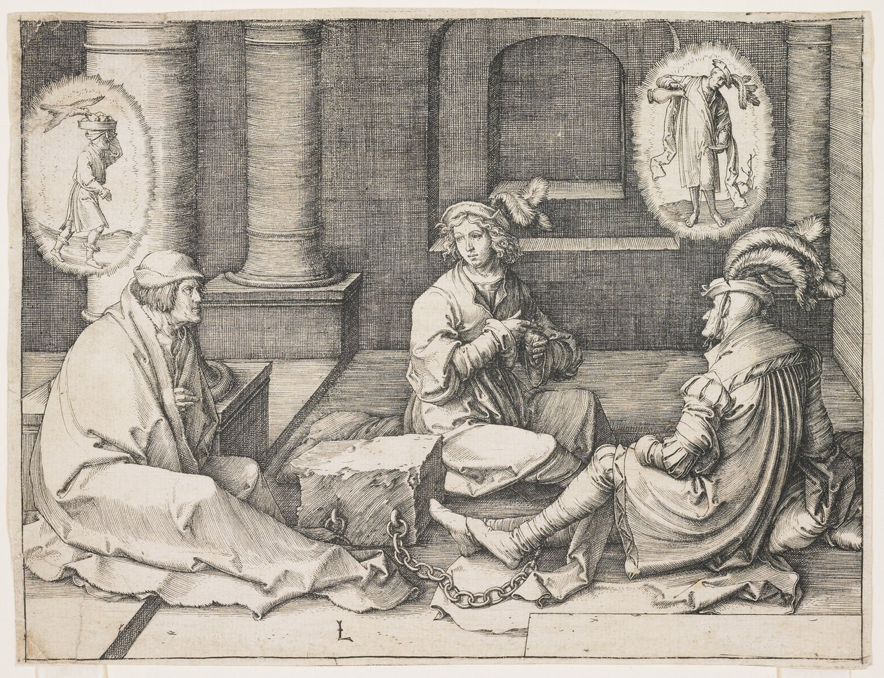 Joseph interprétant les rêves en prison, 1512 - Lucas van Leyden