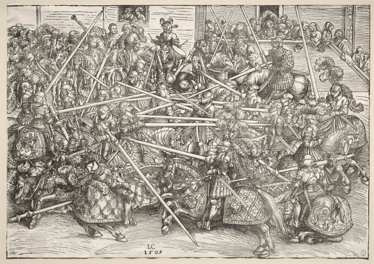 Le tournoi avec des lances - Lucas Cranach