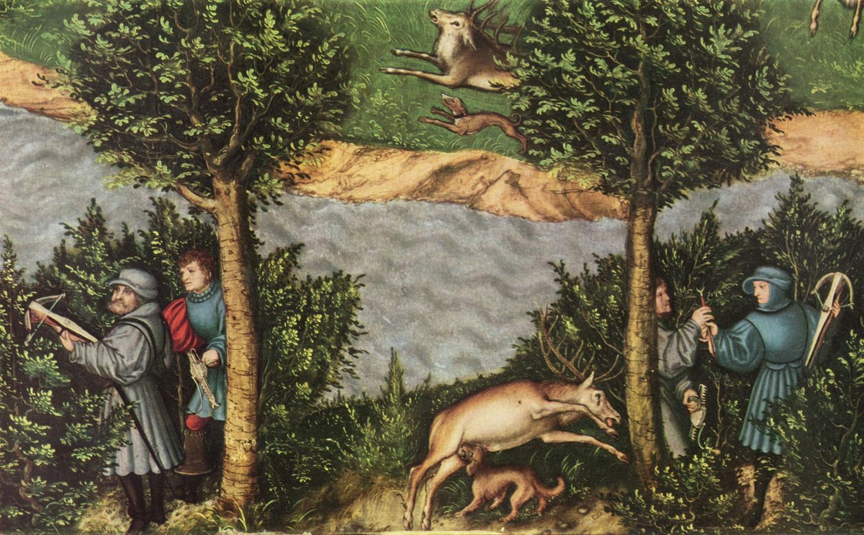 Chasse au cerf avec le prince-électeur Frédéric le Sage
 détail - Lucas Cranach the Elder