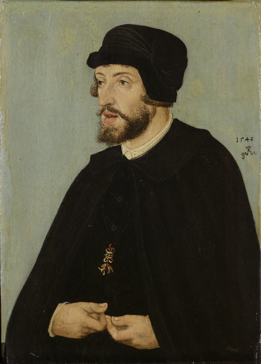 Allemand : Bildnis König Ferdinands I. Portrait de Ferdinand I, empereur du Saint Empire romain. - Lucas Cranach the Elder
