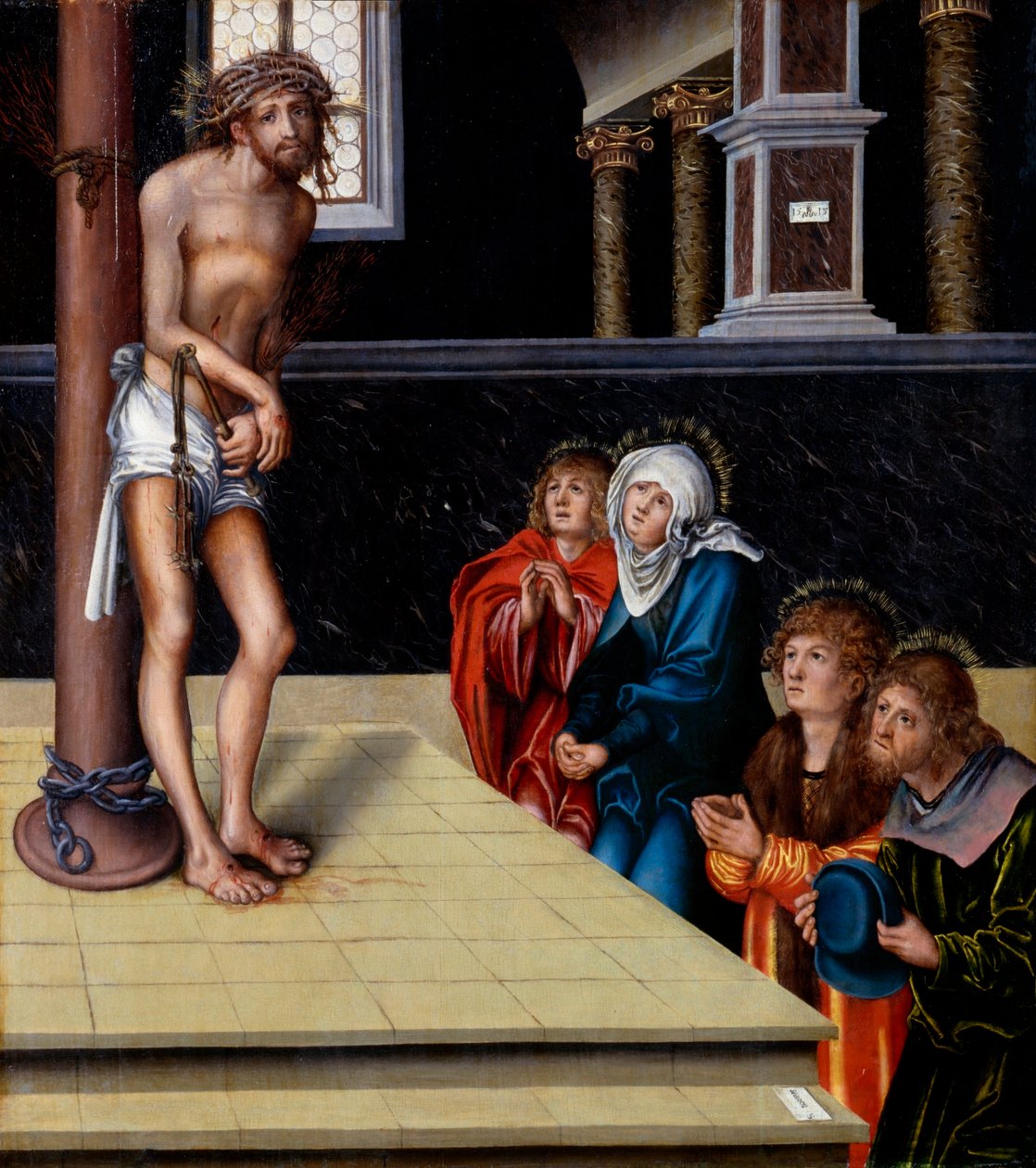 French : Christ as man of sorrows Christ as man of sorrows (homme de douleur à la colonne de la flagellation) - Lucas Cranach the Elder