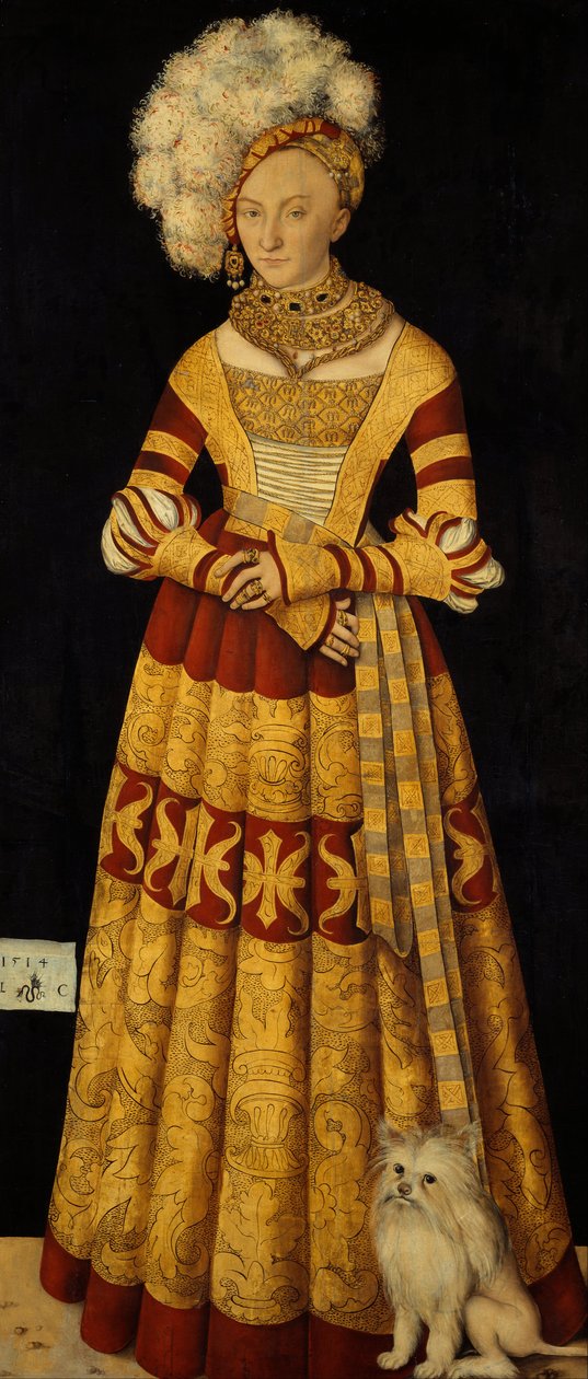 Allemand : Herzogin Katharina von Mecklenburg (1487-1561) Duchesse Katharina de Mecklenburg (1487-1561) - Lucas Cranach the Elder