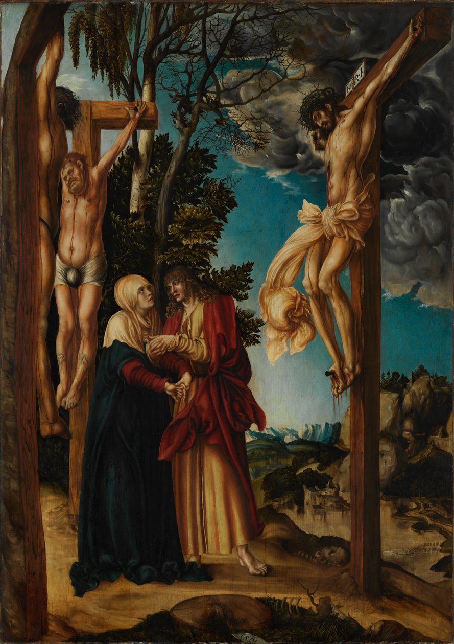 French : Lamentation sous la croix The Lamentation of Christ / The Schleißheim Crucifixion - Lucas Cranach the Elder