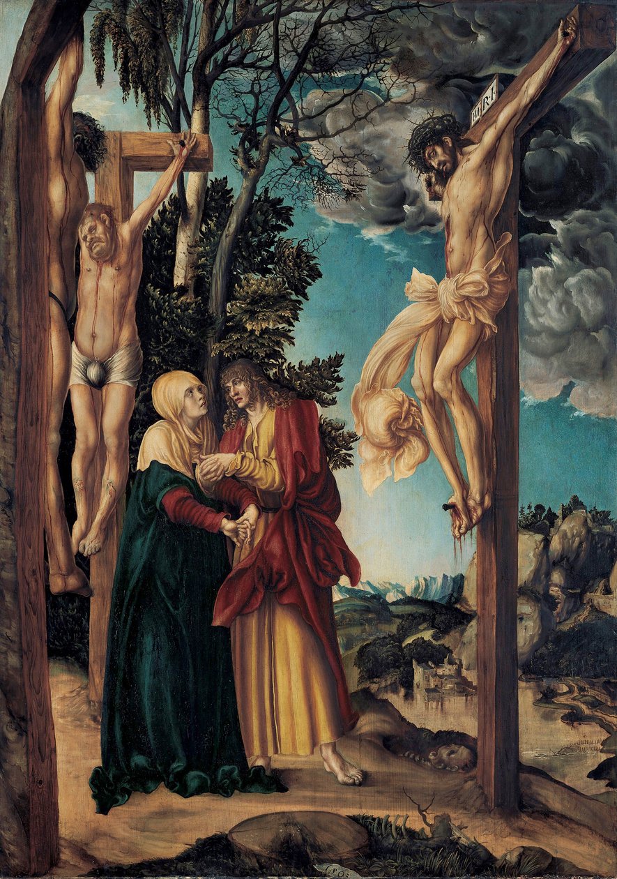 French : Lamentation sous la croix The Lamentation of Christ / The Schleißheim Crucifixion - Lucas Cranach the Elder
