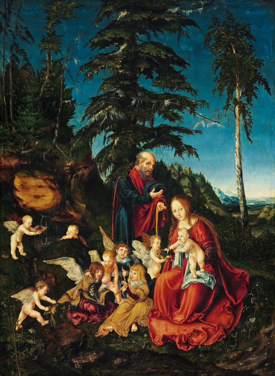 French : Rest on the Flight to Egypt Rest on the Flight to Egypt - Lucas Cranach the Elder