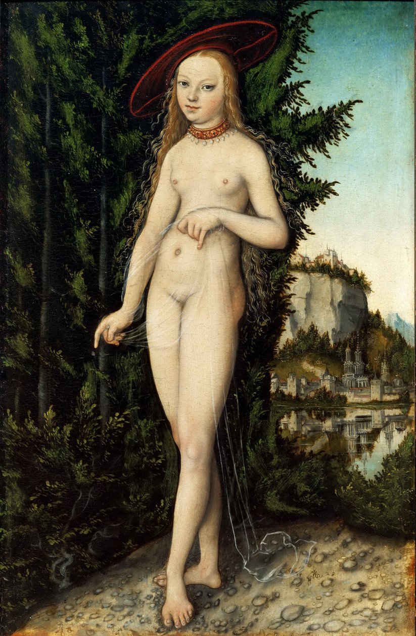 French : Venus debout dans un paysage Venus in a Landscape - Lucas Cranach the Elder