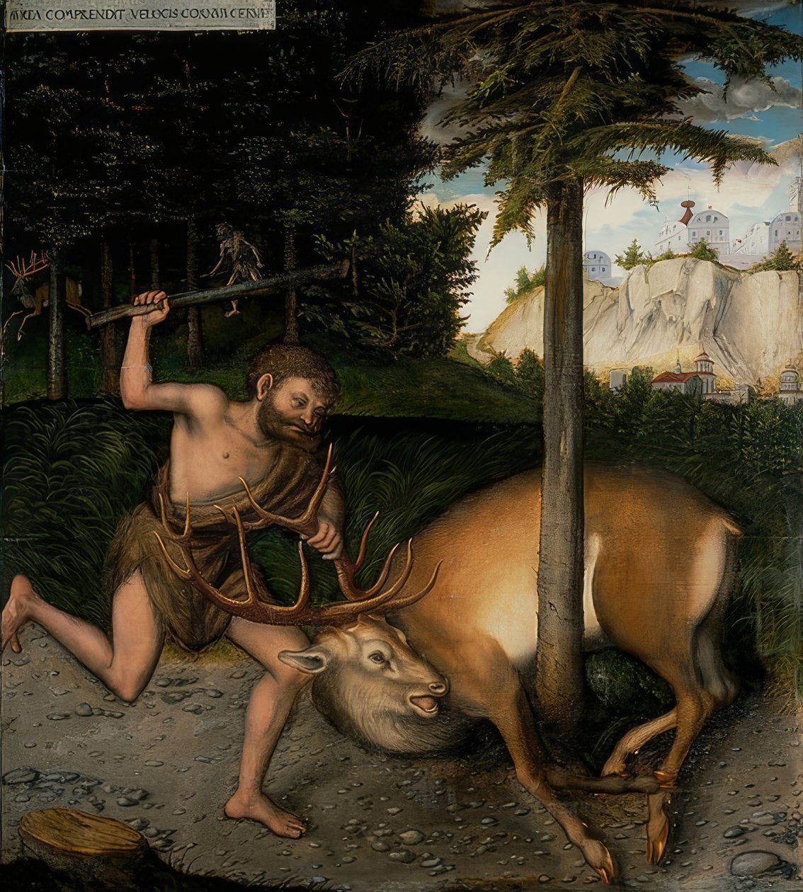 Hercule et la biche de Cérynie. De la série des travaux d