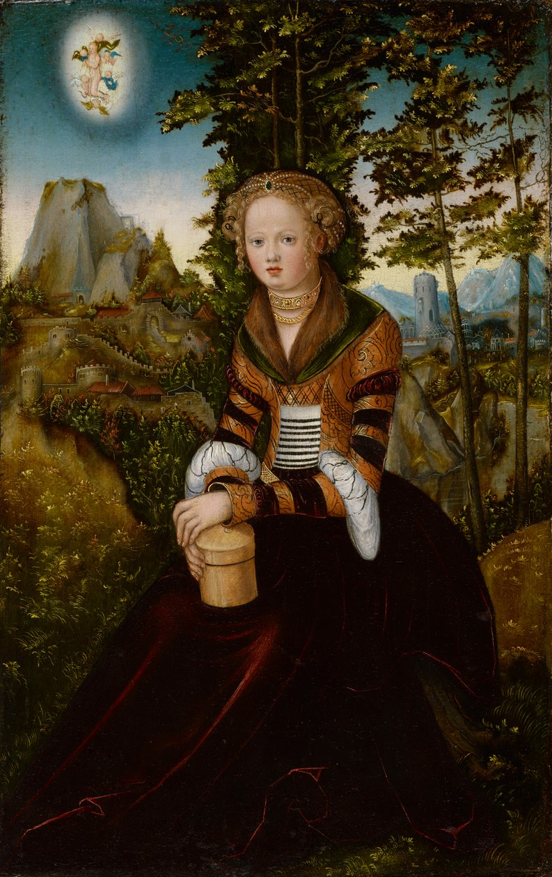 La Madeleine assise devant un arbre - Lucas Cranach the Elder