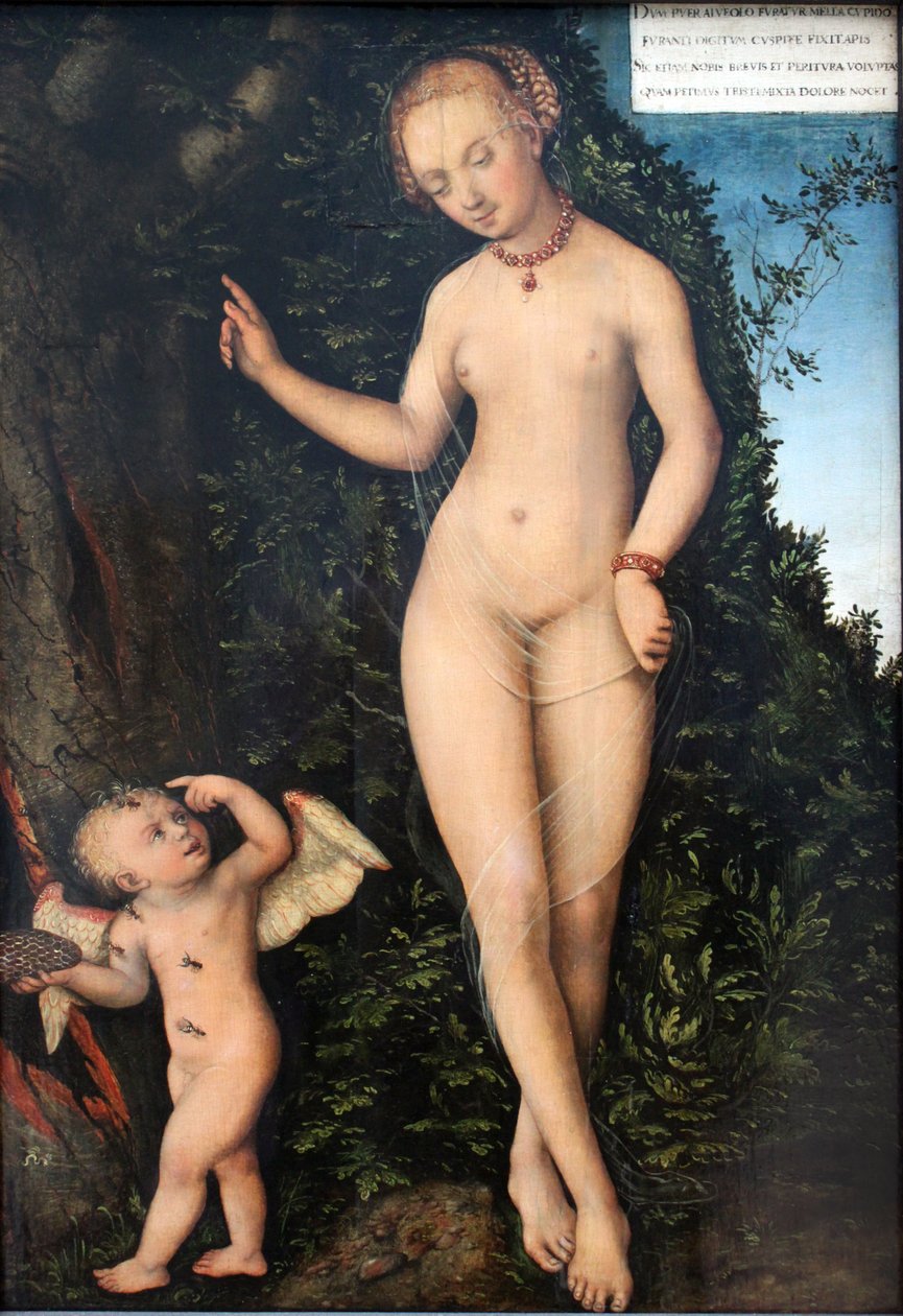 Vénus et Cupidon, le voleur de miel - Lucas Cranach the Elder