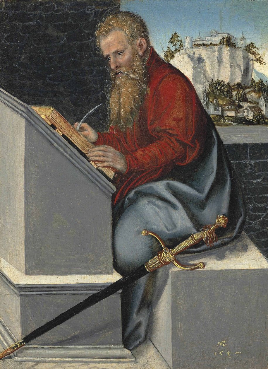 Allemand : Der heilige Paul Saint Paul dans son étude - Lucas Cranach the Younger