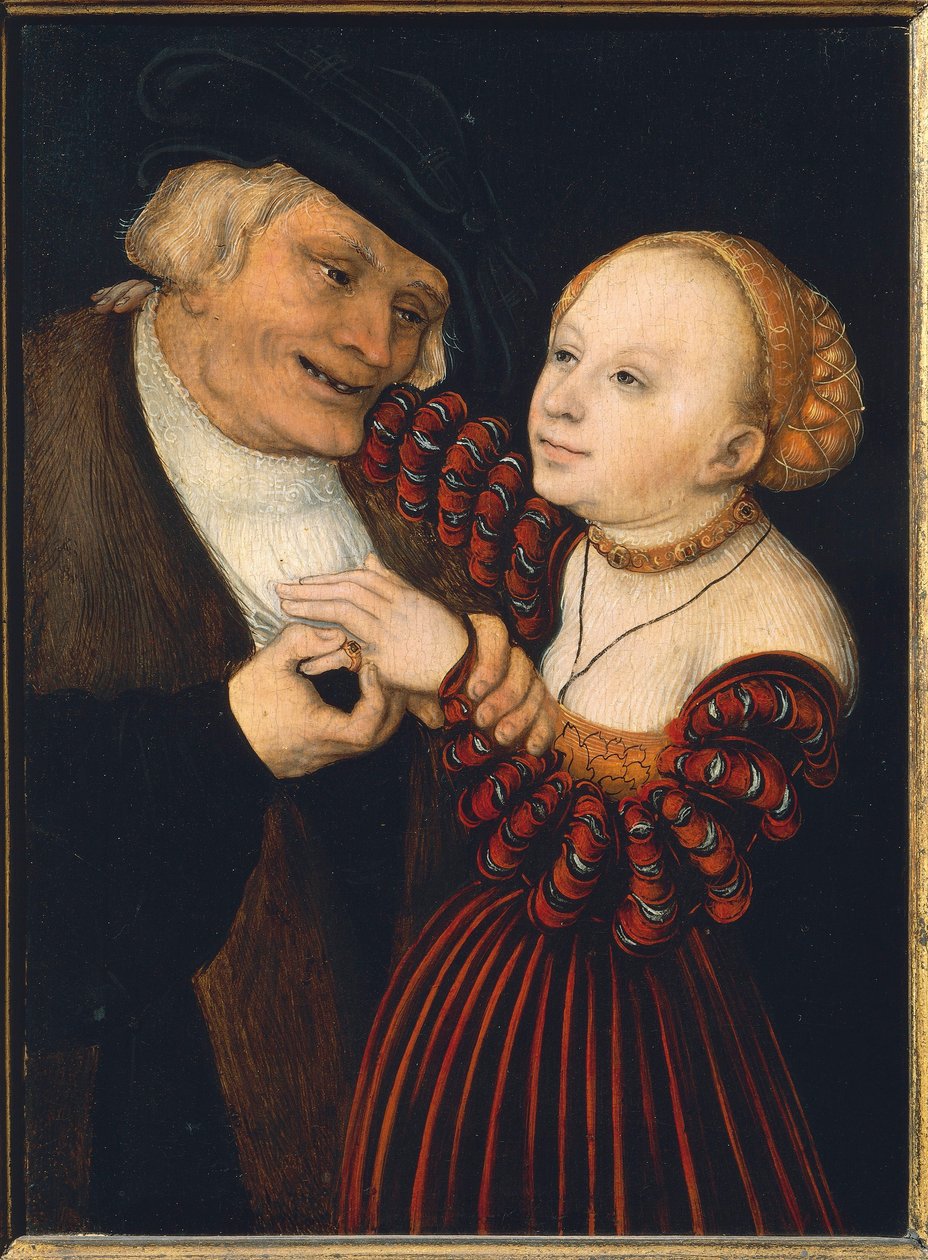 Autriche, Vienne, Le Vieil Homme et la Jeune Femme, vers 1530 - Lucas the Elder Cranach