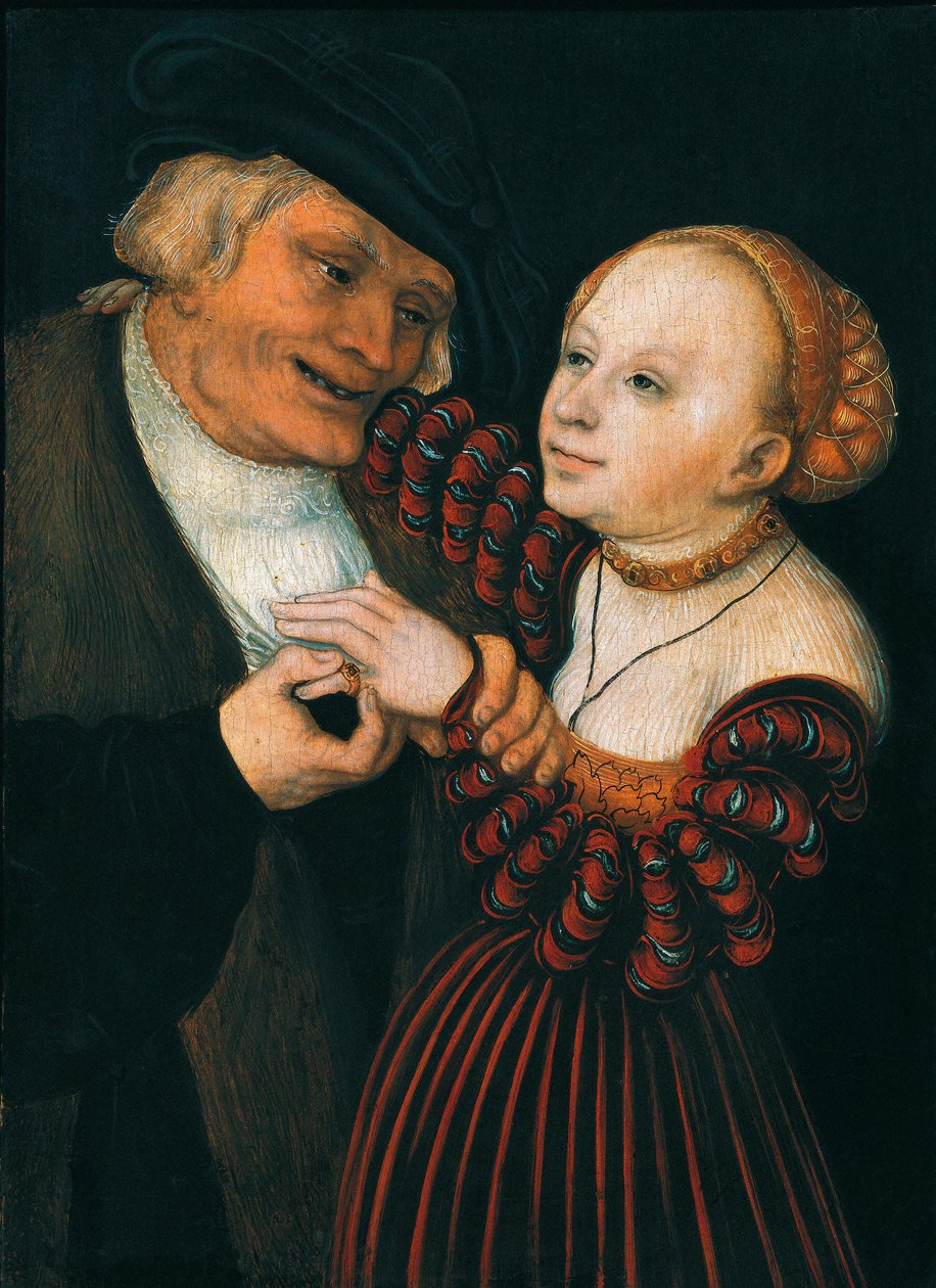 Le vieil homme et la jeune femme (Der Alte und das Mädchen), c.1530 - Lucas the Elder Cranach