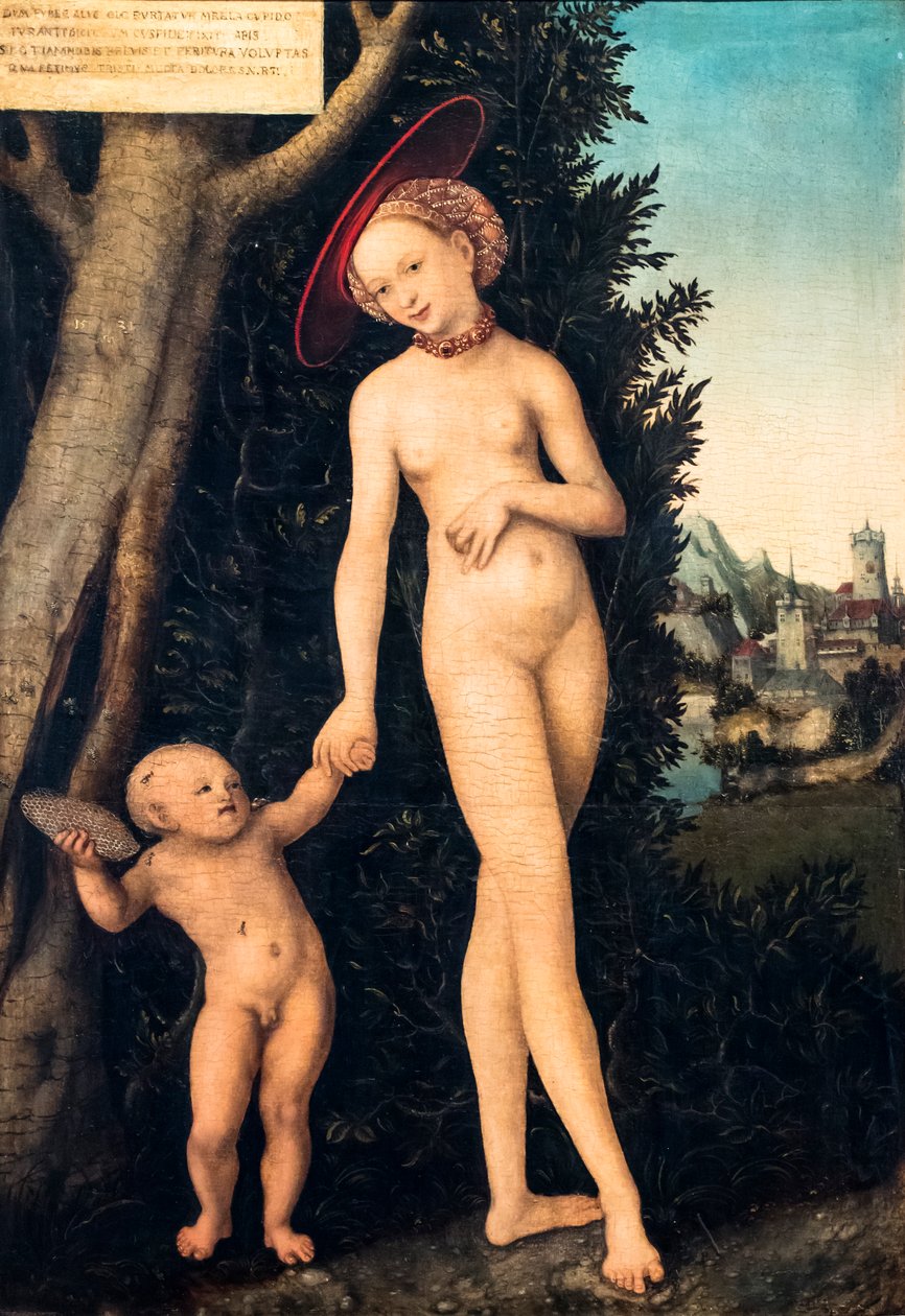 Vénus et Cupidon volant du miel - Lucas the Elder Cranach