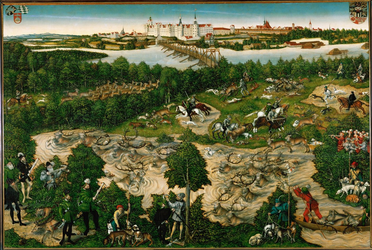 Le Staghunt du prince-électeur Johann Friedrich (peinture) - Lucas the Younger Cranach