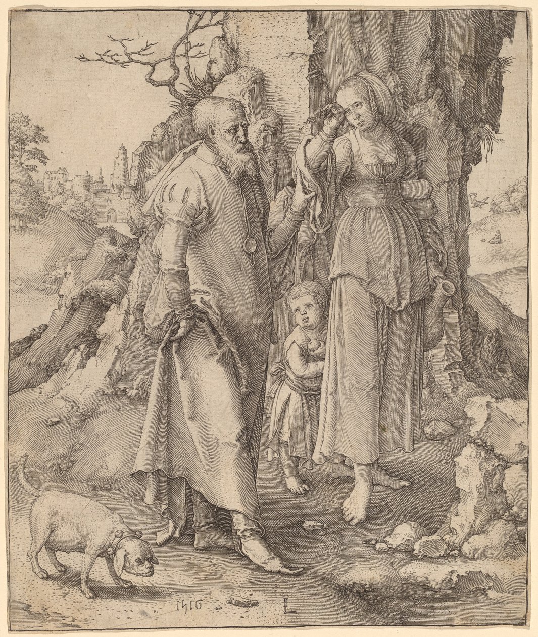 Abraham répudiant Agar - Lucas van Leyden