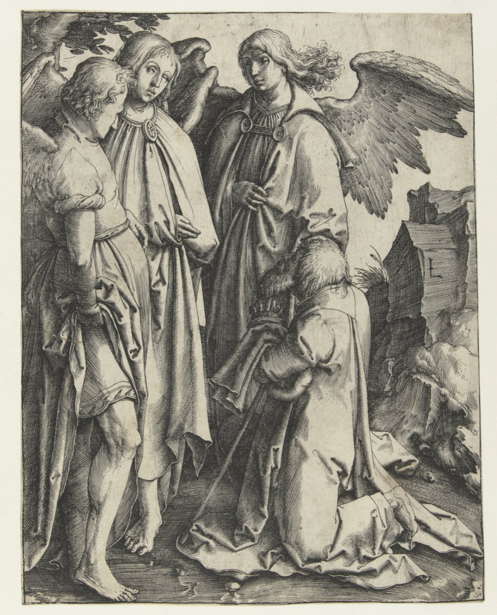 Abraham et les trois anges - Lucas van Leyden
